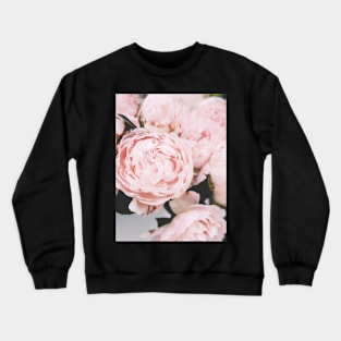 Flowers print, Pink, Pastel, Fashion print, Scandinavian art, Modern art, Wall art, Print, Minimalistic, Modern Crewneck Sweatshirt